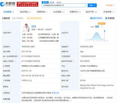 滴滴關(guān)聯(lián)公司申請(qǐng)‘滴滴外賣’商標(biāo)，布局網(wǎng)絡(luò)技術(shù)轉(zhuǎn)讓新領(lǐng)域